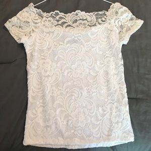 White, Lace, Dressy Crop Top